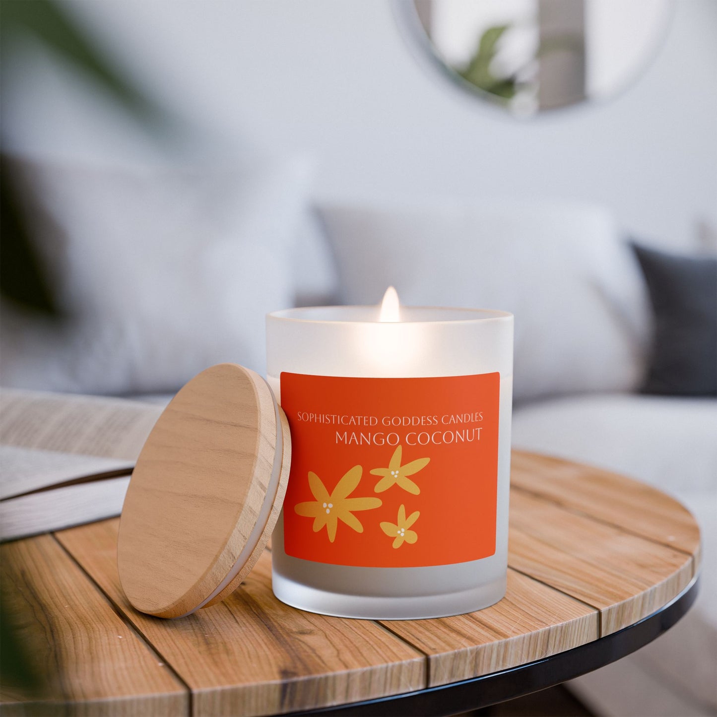 Mango Coconut Wood Wick Candle, 11oz