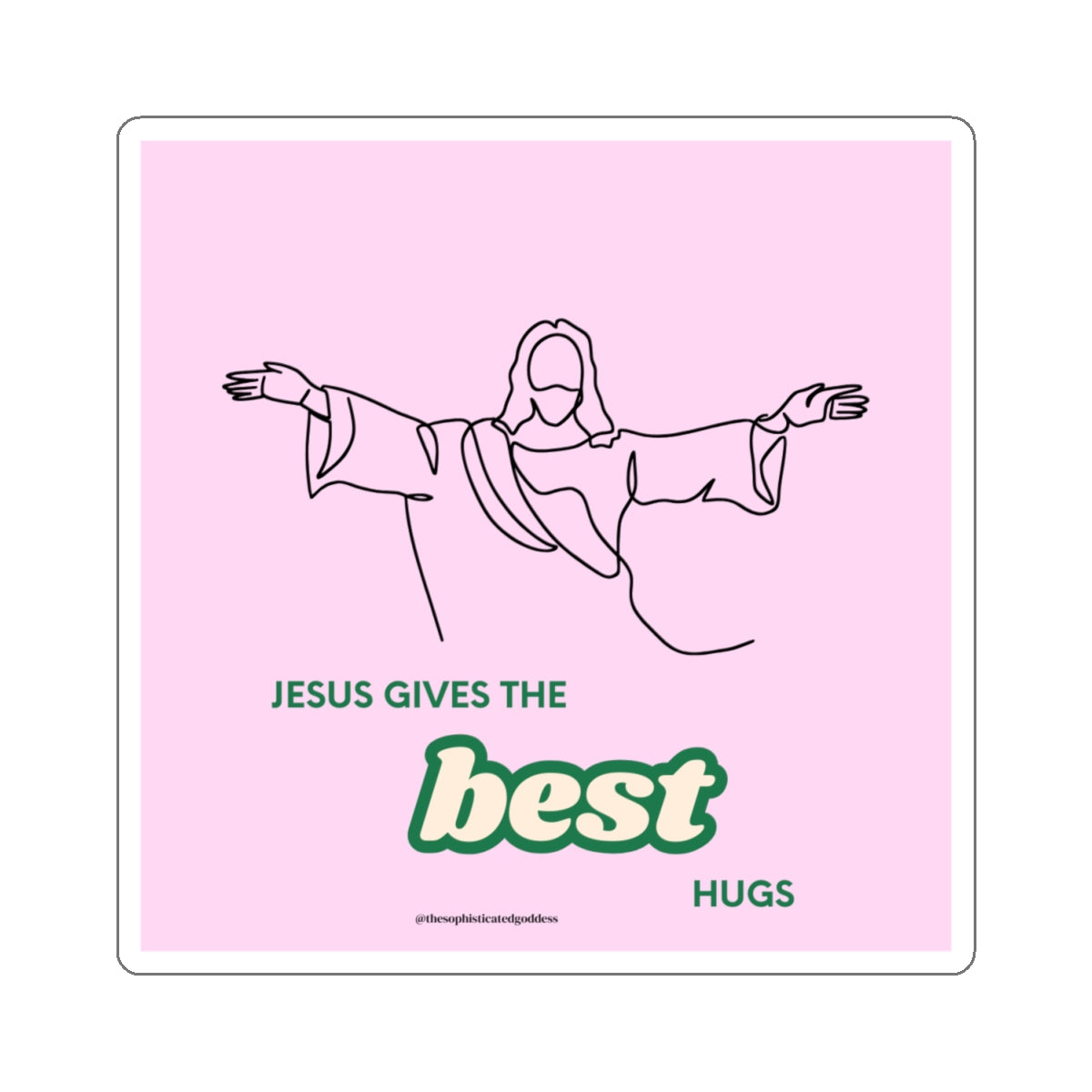 Best Hugs Stickers (Pink)