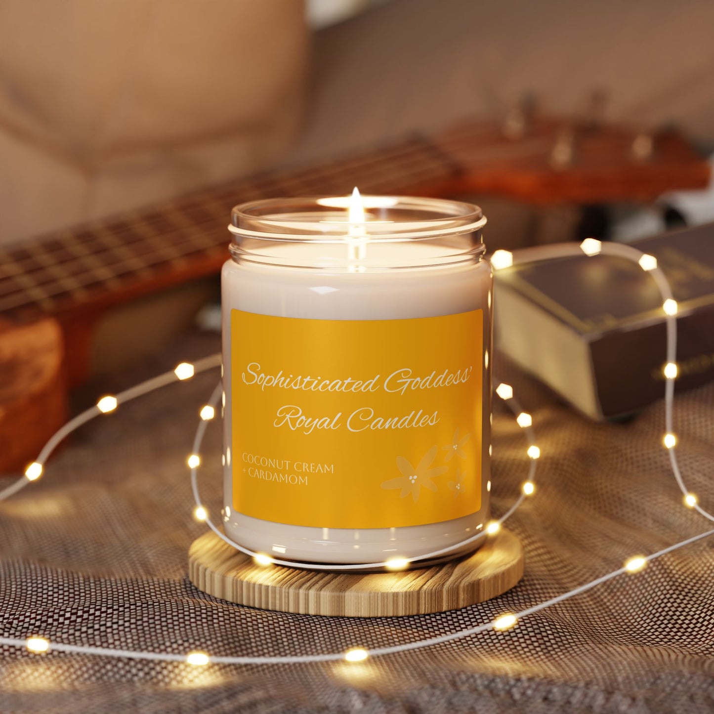 Coconut Cream + Cardamom Cotton Wick Candle, 9oz