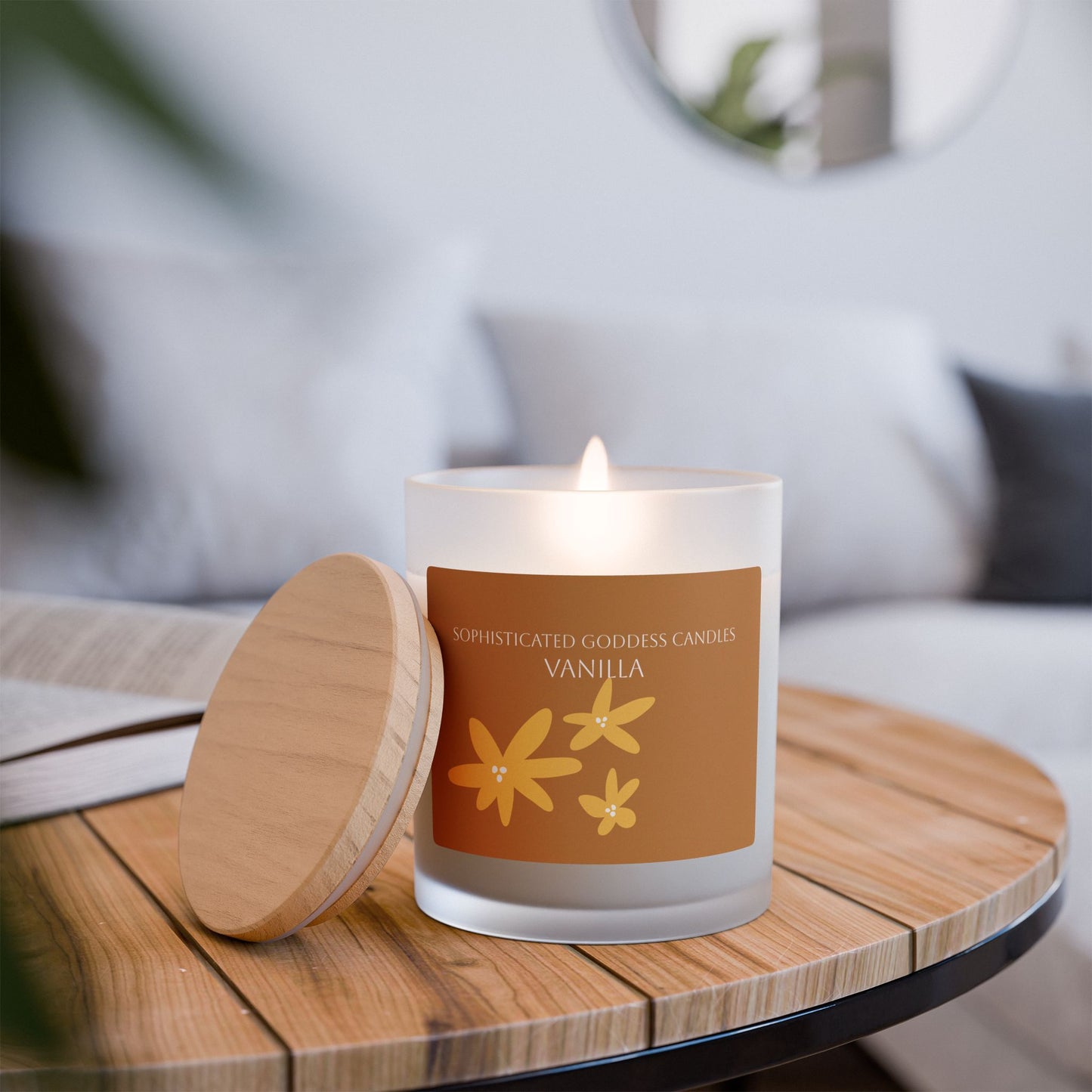 Vanilla Wood Wick Candle, 11oz