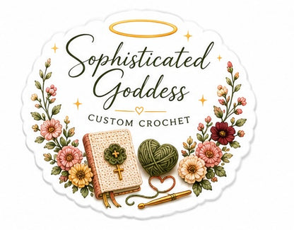 Sophisticated Goddess Crochet Sticker