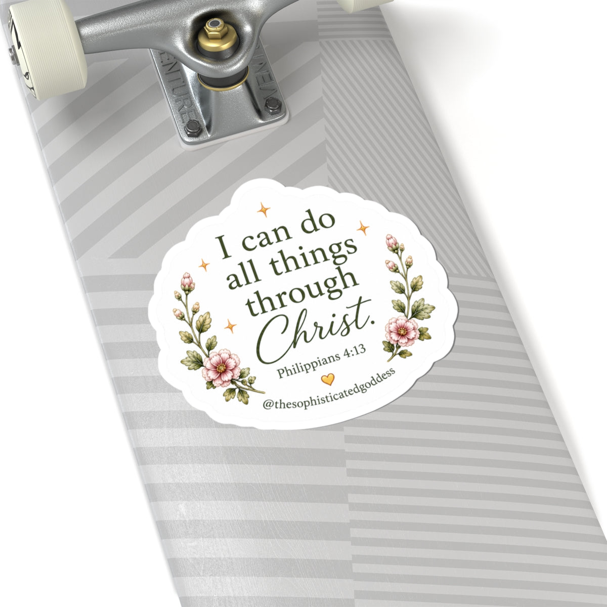 'I can do all things through Christ' (Philippians 4:13) Sticker