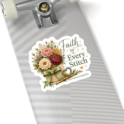 'Faith in Every Stitch' Sticker
