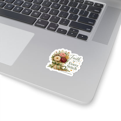 'Faith in Every Stitch' Sticker