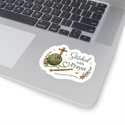 'Stitched with Prayer' Sticker