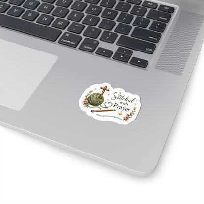 'Stitched with Prayer' Sticker