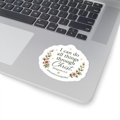 'I can do all things through Christ' (Philippians 4:13) Sticker