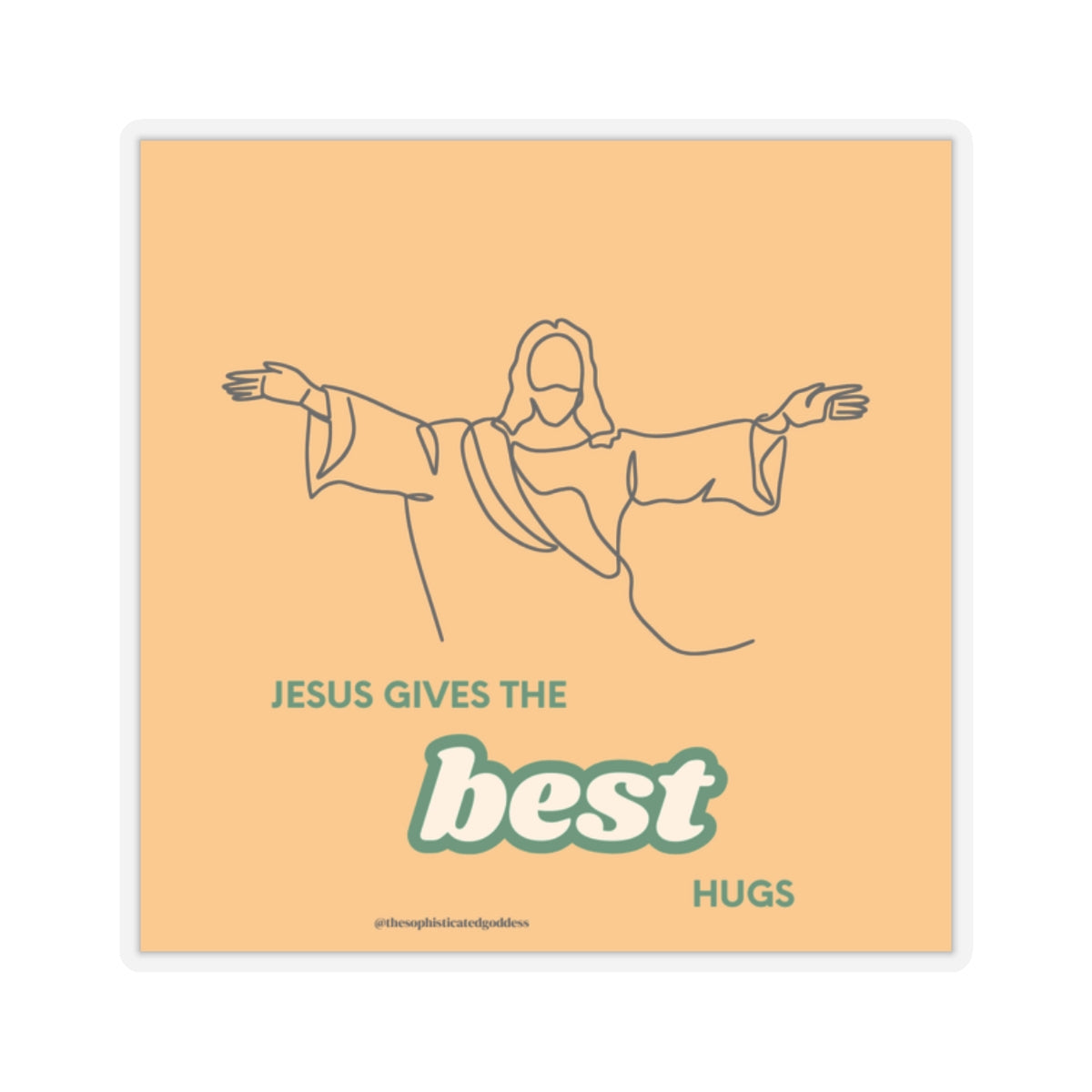 Best Hugs Stickers (Yellow)