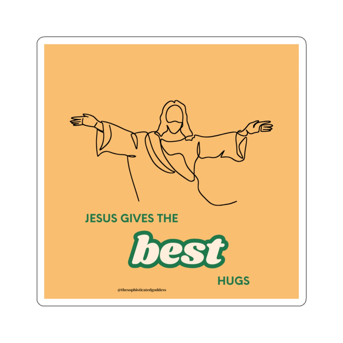 Best Hugs Stickers (Yellow)