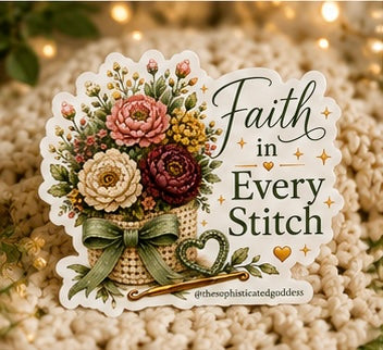 'Faith in Every Stitch' Sticker
