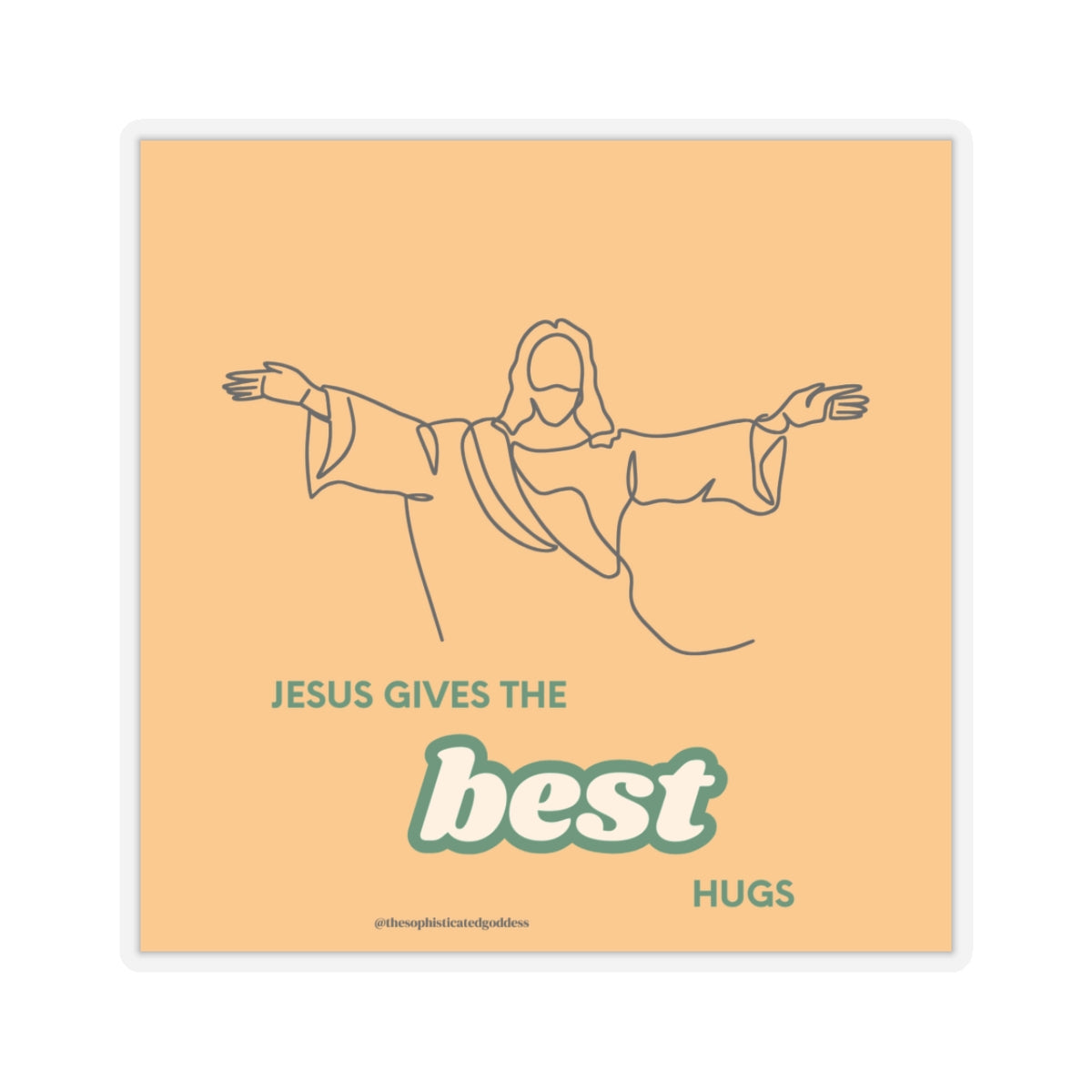 Best Hugs Stickers (Yellow)