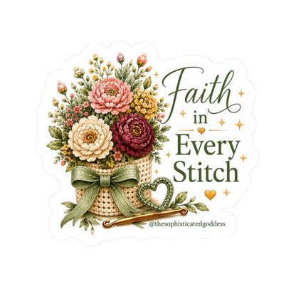 'Faith in Every Stitch' Sticker