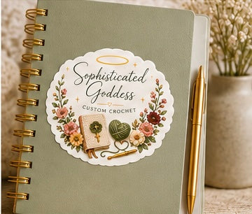 Sophisticated Goddess Crochet Sticker
