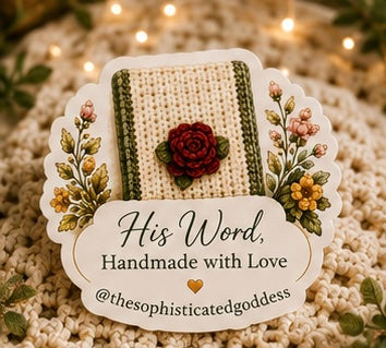 'His Word, Handmade with Love' Sticker