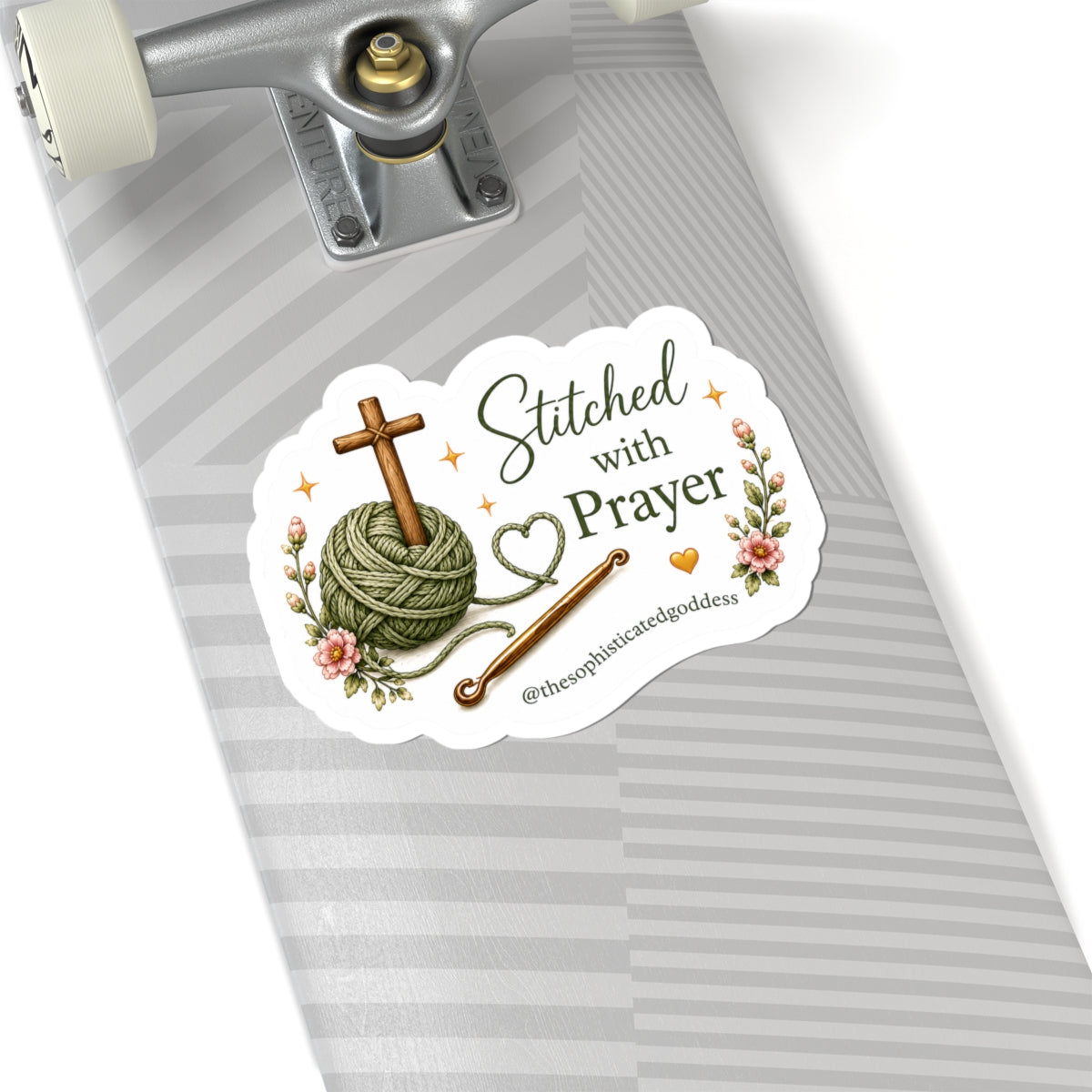 'Stitched with Prayer' Sticker