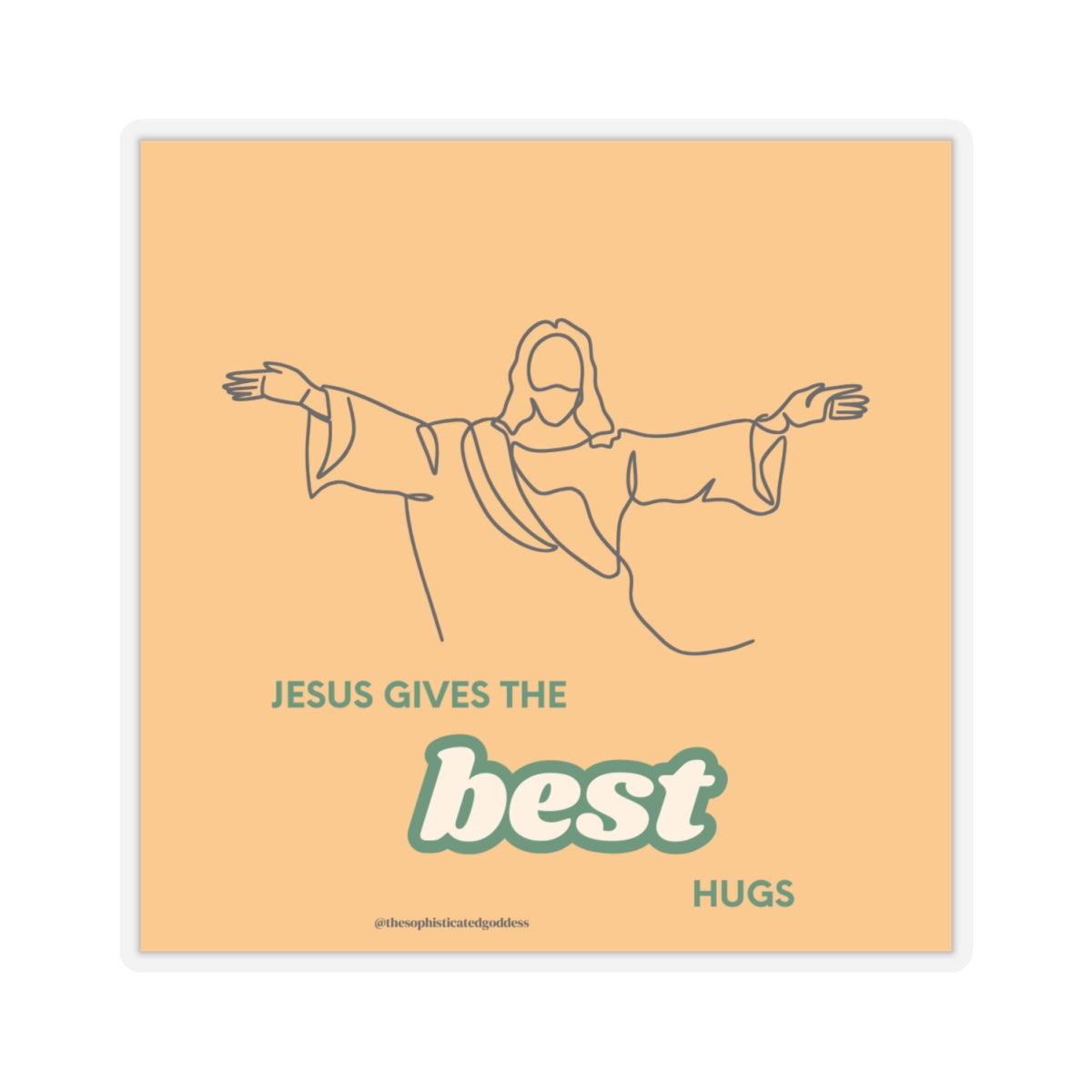 Best Hugs Stickers (Yellow)