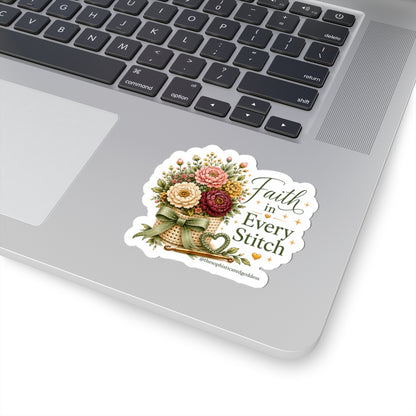 'Faith in Every Stitch' Sticker
