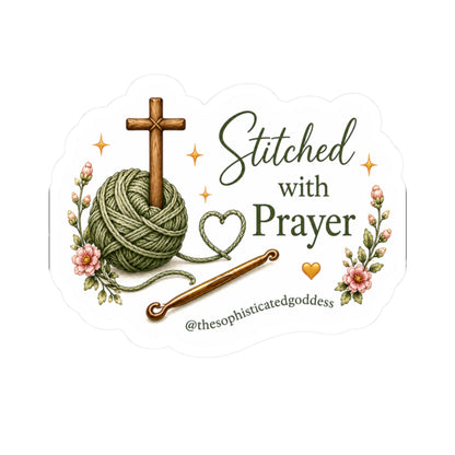 'Stitched with Prayer' Sticker
