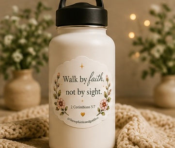 'Walk by Faith, Not by Sight' (2 Corinthians 5:7) Sticker