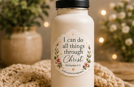 'I can do all things through Christ' (Philippians 4:13) Sticker