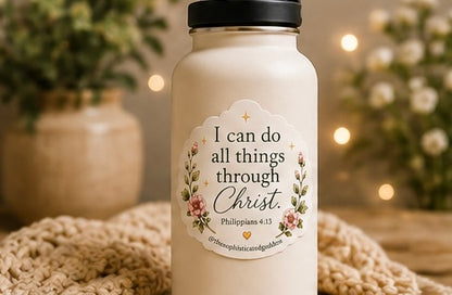 'I can do all things through Christ' (Philippians 4:13) Sticker