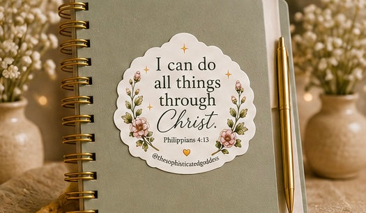 'I can do all things through Christ' (Philippians 4:13) Sticker