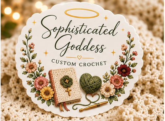 Sophisticated Goddess Crochet Sticker